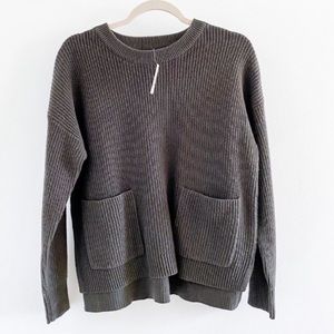 NWT Madewell Pullover Patch Pocket Green Sweater
